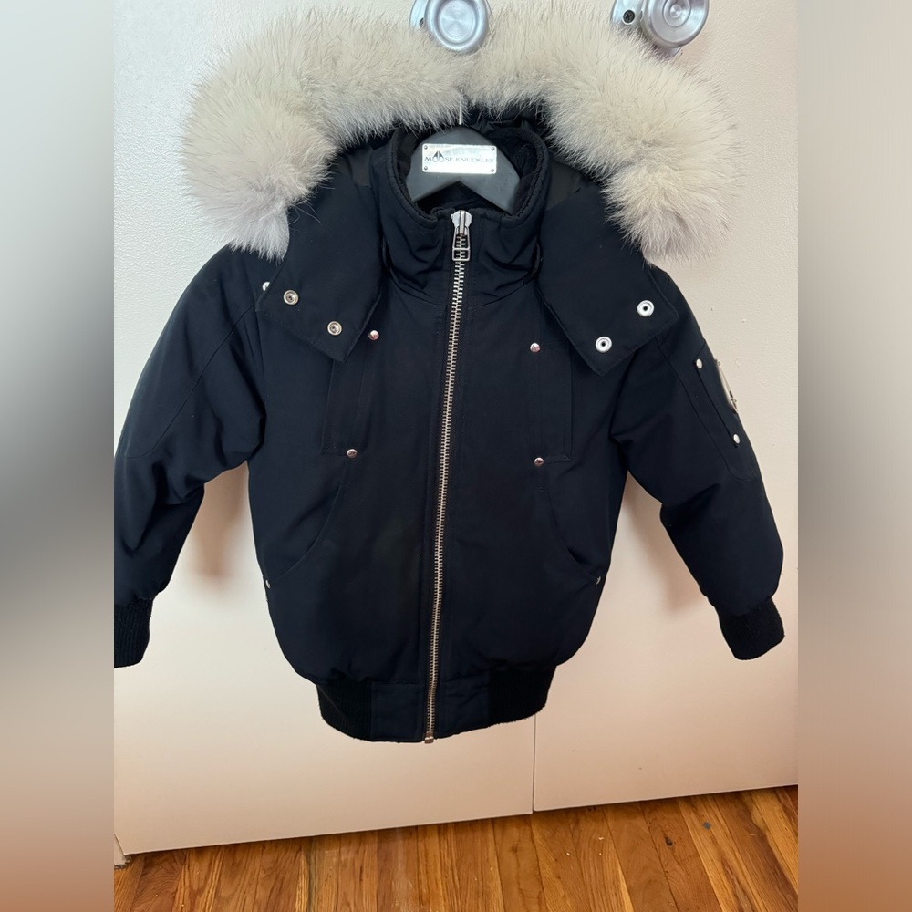 Kids Moose knuckles coat unisex size xxs gently worn , great condition